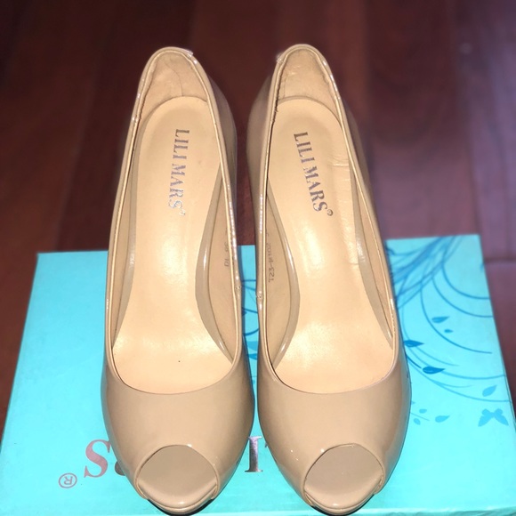 Nude open toe heels - Picture 3 of 3